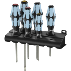 3334/3350/3355/6 Набор отверток, нержавеющая сталь + подставка, 6 предметов