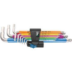 3950/9 Hex-Plus Multicolour HF Stainless 1 Набор Г-образных ключей, метрических, нержавеющая сталь, с фиксирующей функцией, 9 предметов